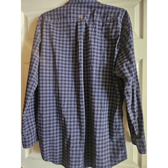 Noble Outfitters Shirt Men's XXL Blue Navy Plaid Long Sleeve Button Down - Picture 5 of 6